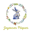 Lapin d&eacute;licat entour&eacute; de fleurs printani&egrave;res
